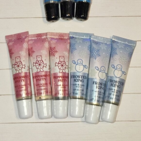 🆕(9) Bath & Body Works Christmas Lip Glosses Bundle/Lot - Picture 2 of 6